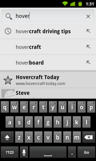 copie écran screenshot google search android