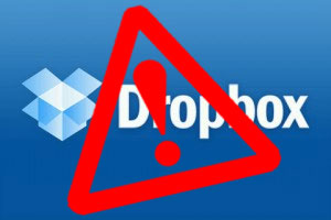 warning logo on dropbox one